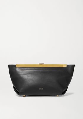Envelope Pleat leather clutch from Khaite