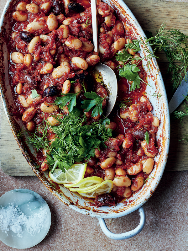 Greek-Style Baked Beans 