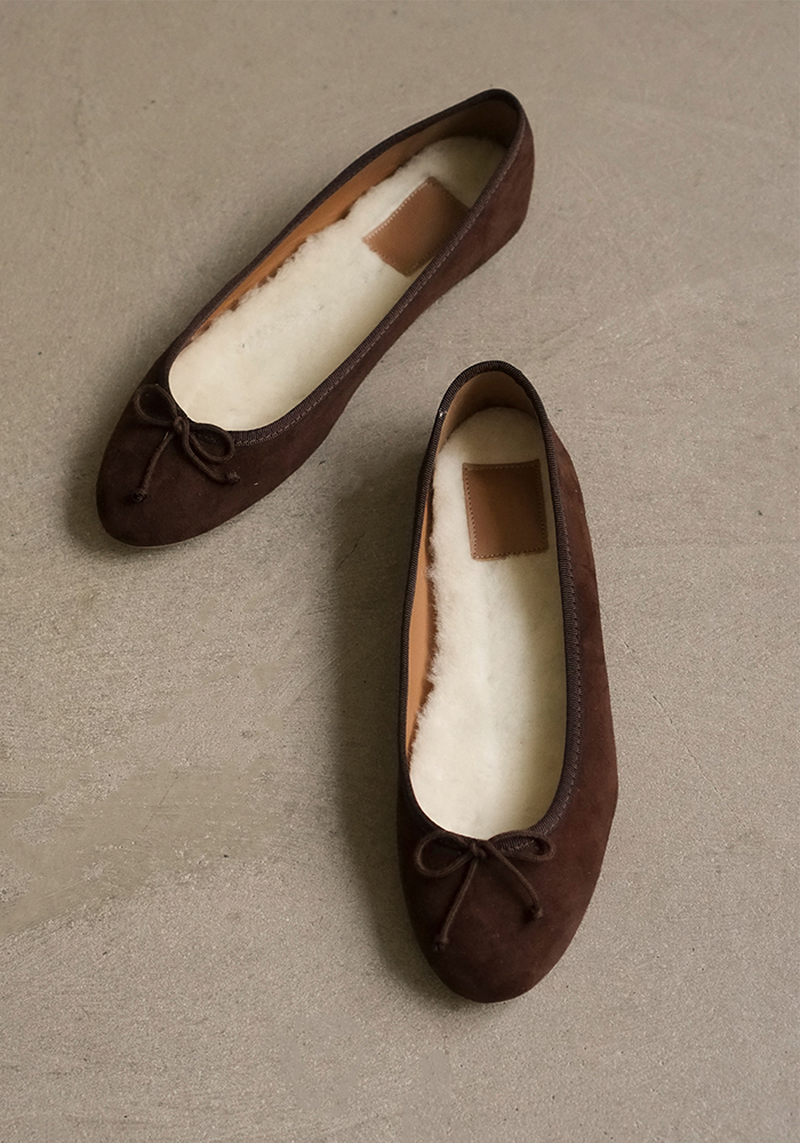 Anna Suede Flats from Flattered