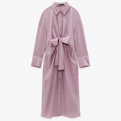 Shirt Dress With Knot from Zara