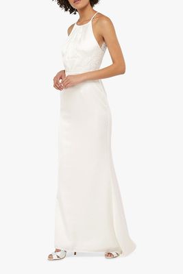 Anne Lace Back Satin Maxi Wedding Dress from Monsoon