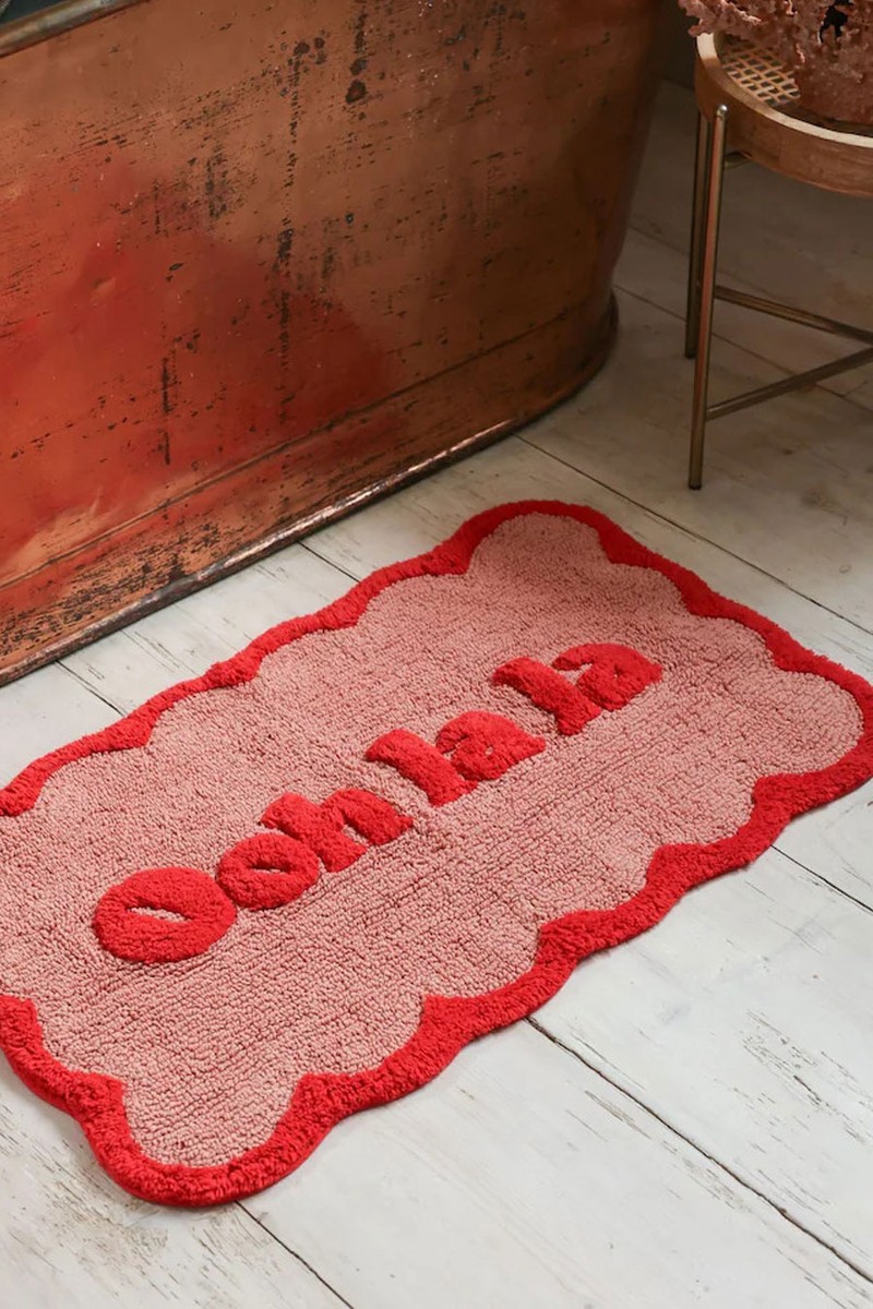 Ooh La La Slogan 100% Cotton Bath Mat from Rockett St George