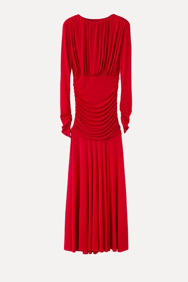 Fine Knit Dress With Draped Bodice from Mango