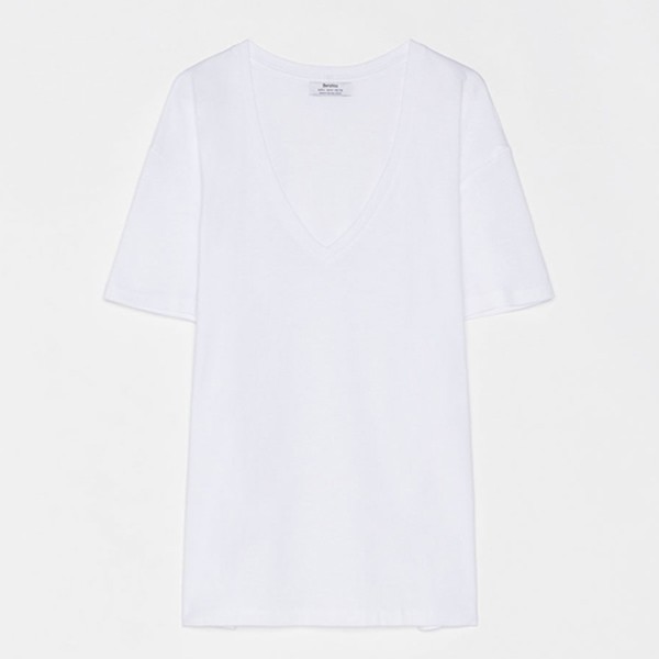 V-neck T-shirt from Bershka