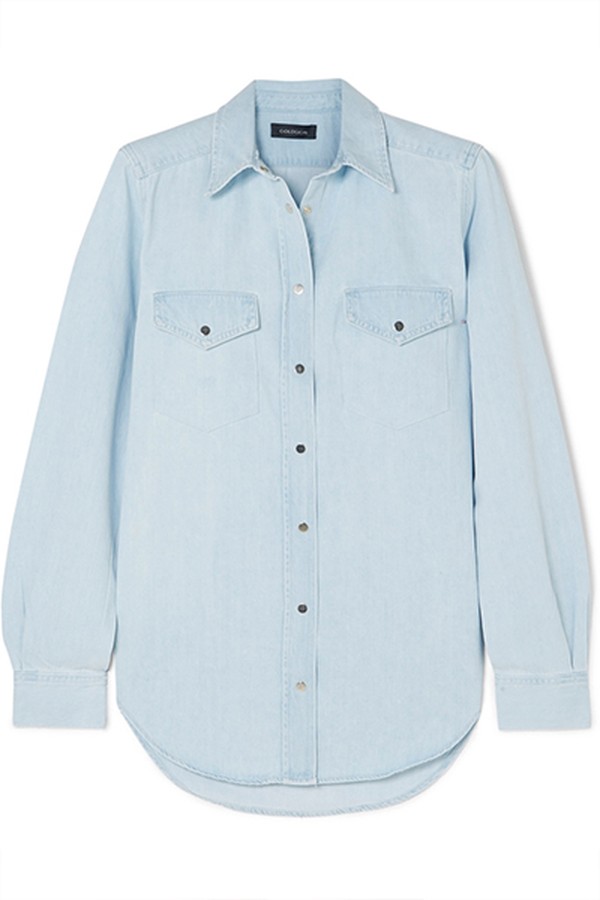 The Slim Straight Denim Shirt from Goldsign