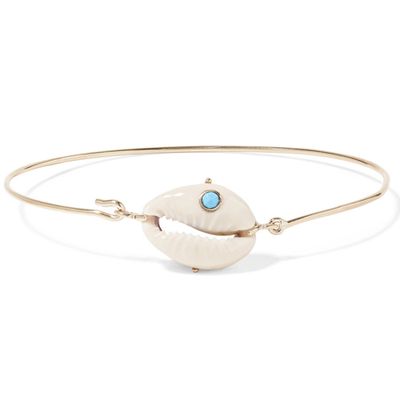 Cauri 9 Karat Gold Turquoise Bracelet from Pascale Monvoisin