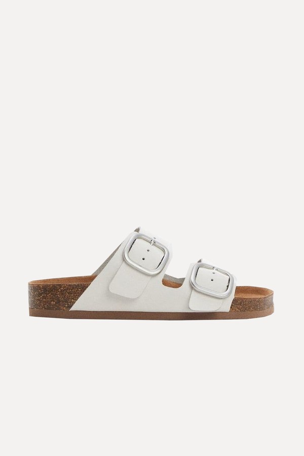 Buckle Leather Sandals from Mango