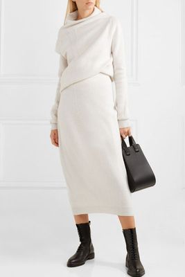  Ribbed Wool And Cashmere-Blend Midi Skirt from Jil Sander
