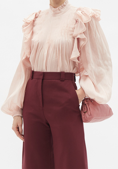 Sahara Ruffled Linen-Blend Blouse