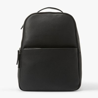 Oslo Leather Backpack, Black from John Lewis
