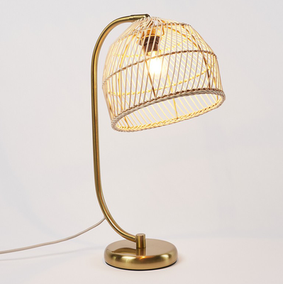 Tadek Natural Rattan Desk & Table Lamp from Oliver Bonas