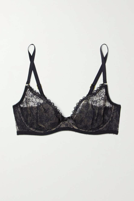 Malorey Point D'Esprit Tulle & Mesh Underwired Soft-Cup Bra from Agent Provocateur