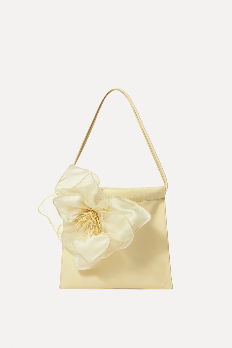 Floral-Appliqué Leather Pouch from & OTHER STORIES