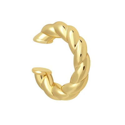 Chunky Rope Ear Cuff In Gold