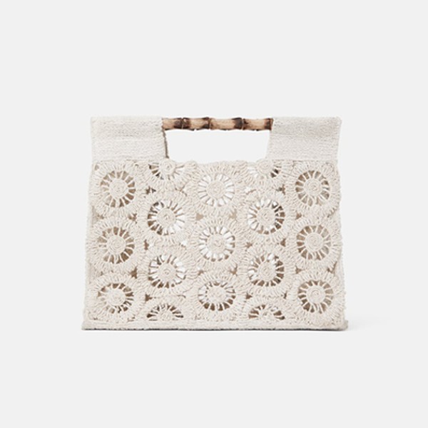 Tote Bag With Bamboo Handle from Zara