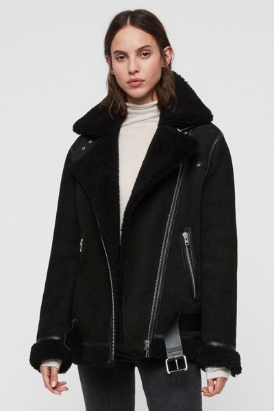 Rei Shearling Biker Jacket