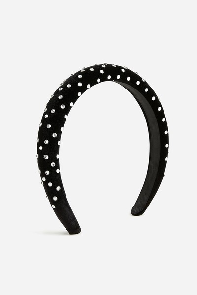 Studded Velvet Headband from J Crew