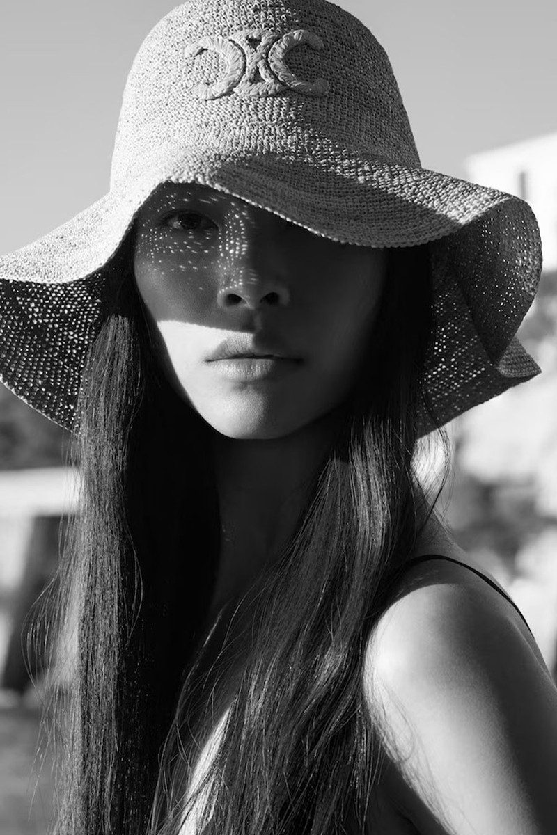 Triomphe Hat In Raffia from Celine