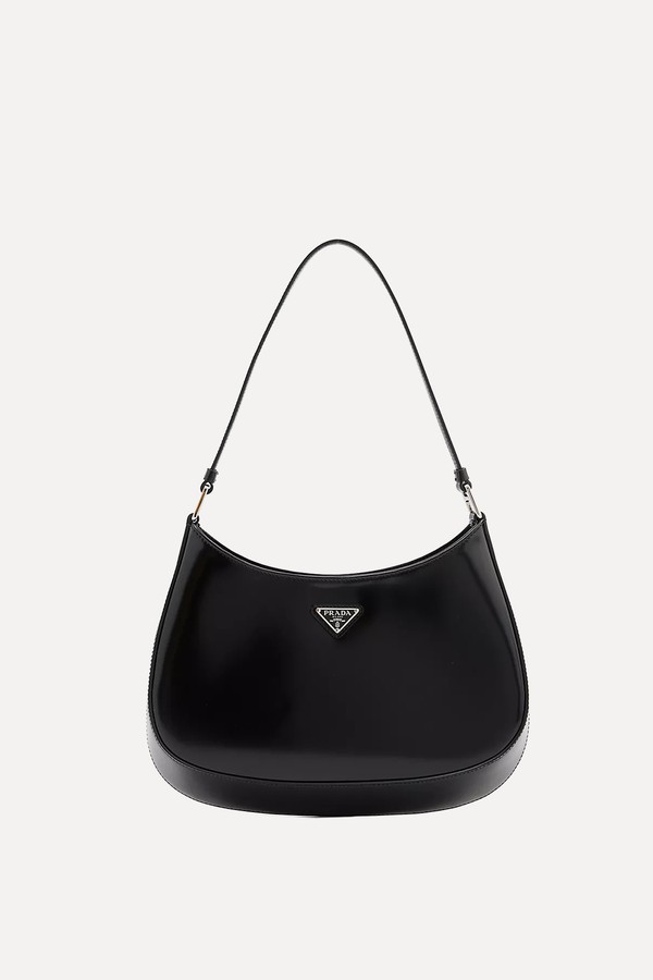 Cleo Brushed Leather Shoulder Bag from Prada