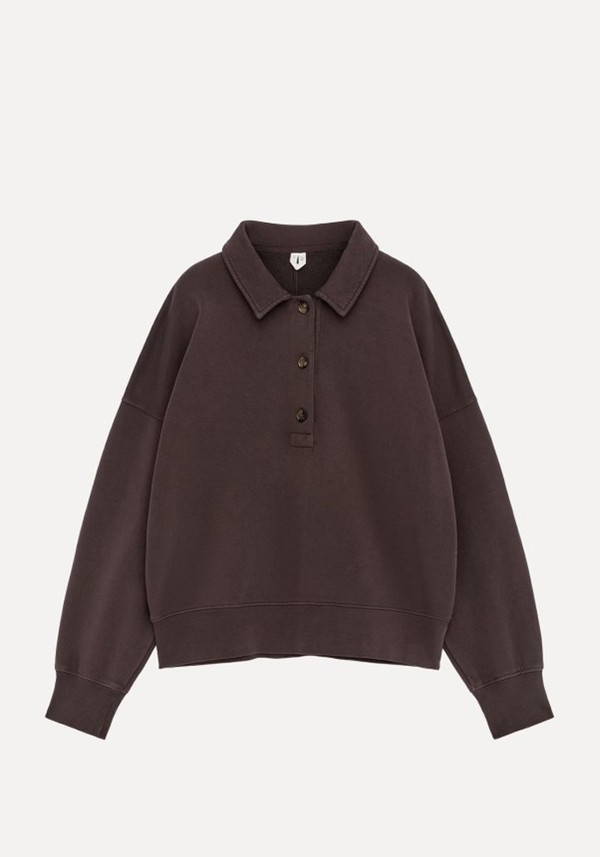 French Terry Polo Sweatshirt 