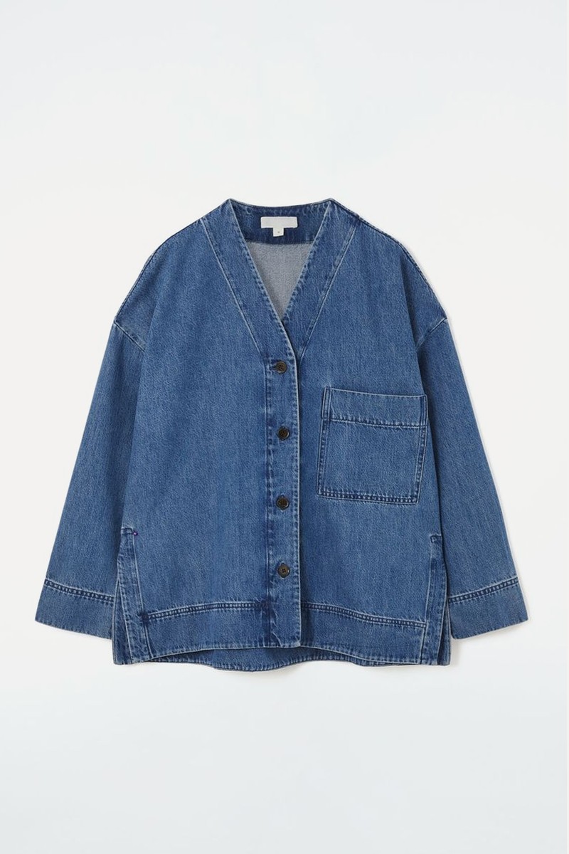 V-Neck Denim Shirt from COS