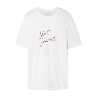 Signature Logo Print T-Shirt from Saint Laurent