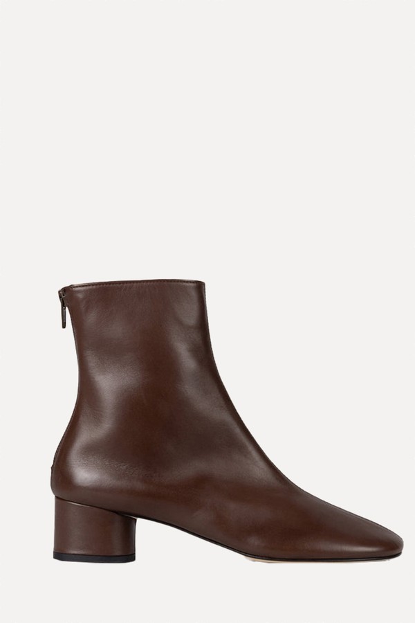Harlie 45 Glossed Leather Ankle Boots from Dear Frances