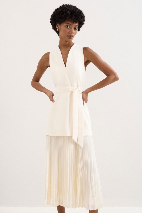 Tailored Pleated Midi Dress from Phase Eight