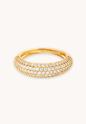 Glimmer Pave Dome Ring in Gold