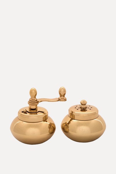 Viola Gold Plated Salt & Pepper Mill Set from Rebecca Udall