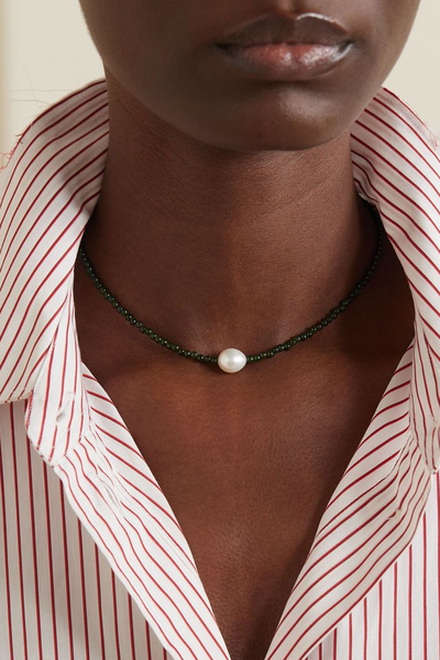 Mermaid Jade & Pearl Necklace from Sophie Buhai