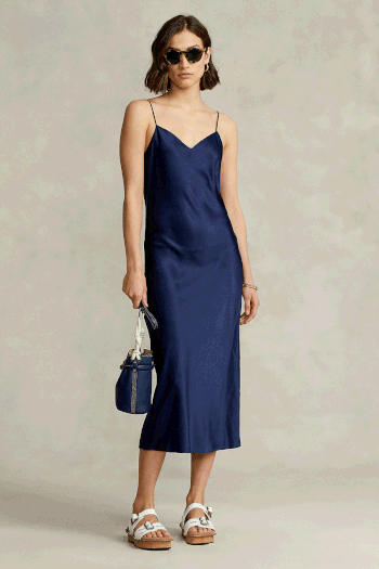 Double-Faced Satin Midi Slip Dress, £349