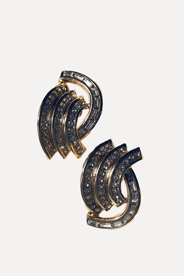 Combined Crystal Earrings from Mango