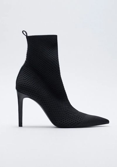 Fabric High Heel Ankle Boots from Zara