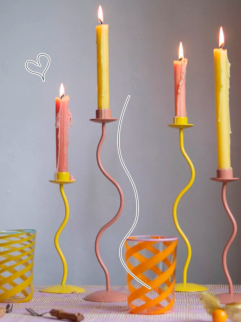 Small Wiggle Candlesticks, £48 | Bias Editions