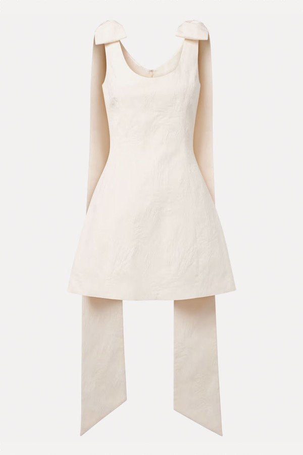 Gita Bow-Detail Brocade Minidress from Markarian