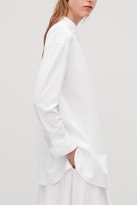 Jersey-Woven Shirt With Pleat from Cos