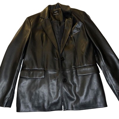 LEATHER BLAZER from BERSHKA