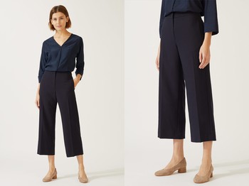 Modern Crepe Crop Straight Trouser