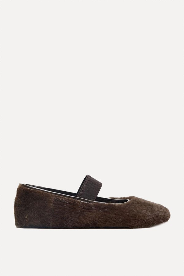 Faux Sheepskin Ballerinas from Zara