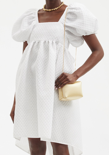 Tilde Puff-Sleeved Cloque Dress from Cecilie Bahnsen