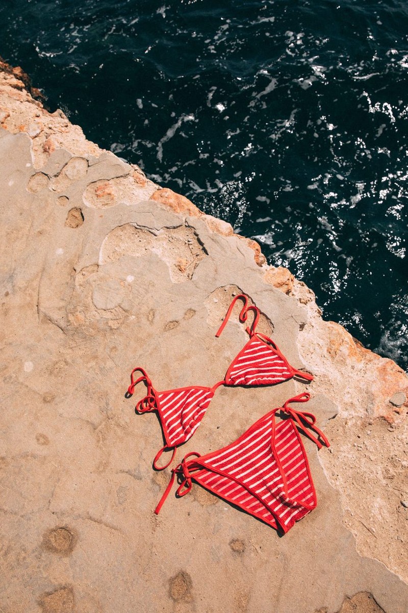 Gina Stripe Bikini, £165 | Hunza G