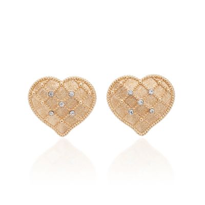 Heart Of Gold Gold-Plated Stud Earrings from Fallon