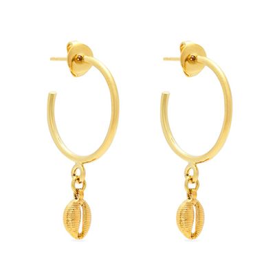 Shell Drop Hoop Earrings from Isabel Marant