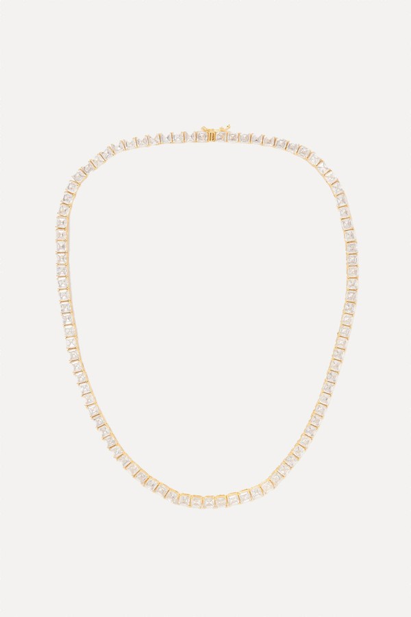 Gia Gold-Tone Cubic Zirconia Necklace from Roxanne Assoulin