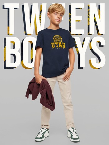 Utah College Graphic T-Shirt, Navy from Mango