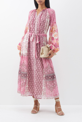 Bliss Paisley-Print Cotton-Khadi Maxi Dress from D'Ascoli