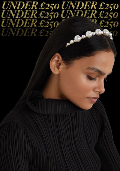 Gold-Plated Faux Pearl Headband from Lelet NY