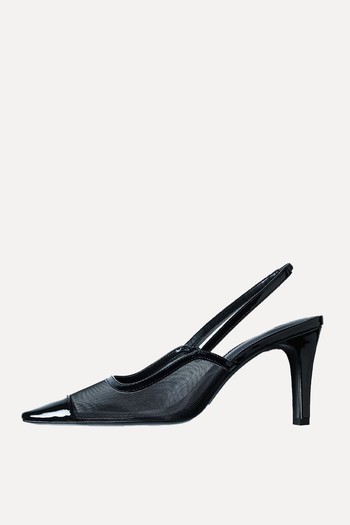 Mesh Slingback Court Shoes