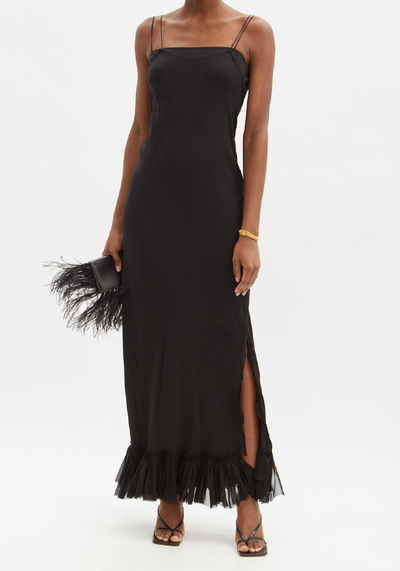 Alix Side-Slit Silk Chiffon Dress from Khaite